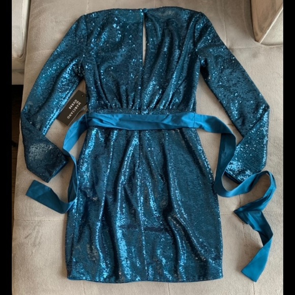 NWT✨ MARCIANO Alexi Sequin Wrap Dress - Picture 3 of 13